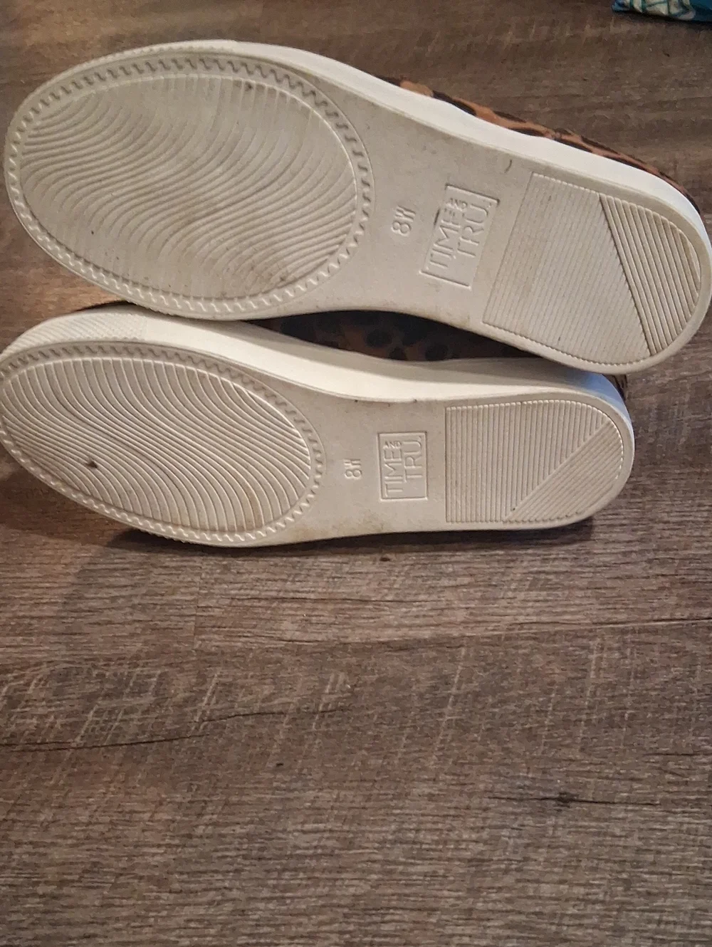 Cheeta Print Womens Wedges,W8